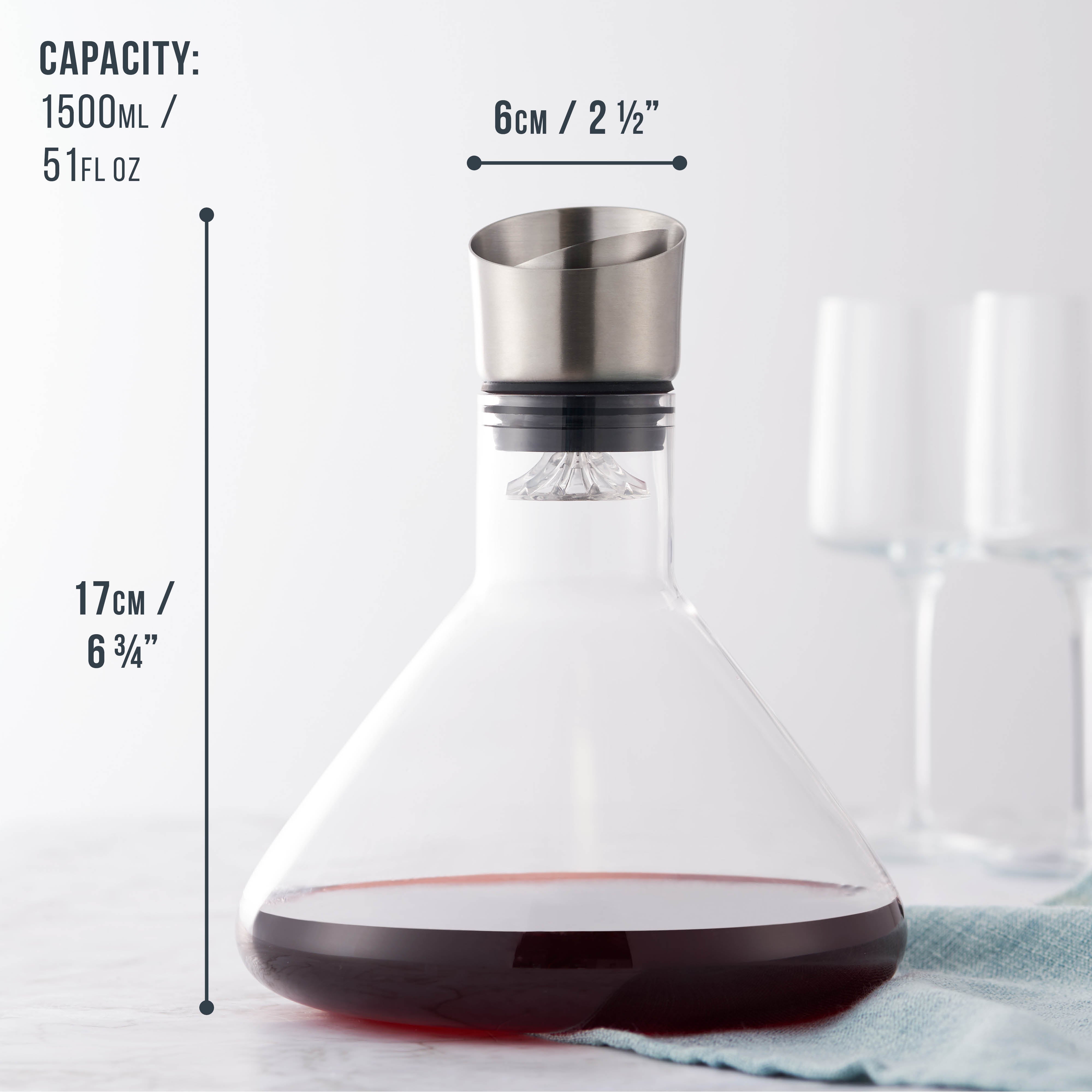 Glass Wine Decanter with Aerator