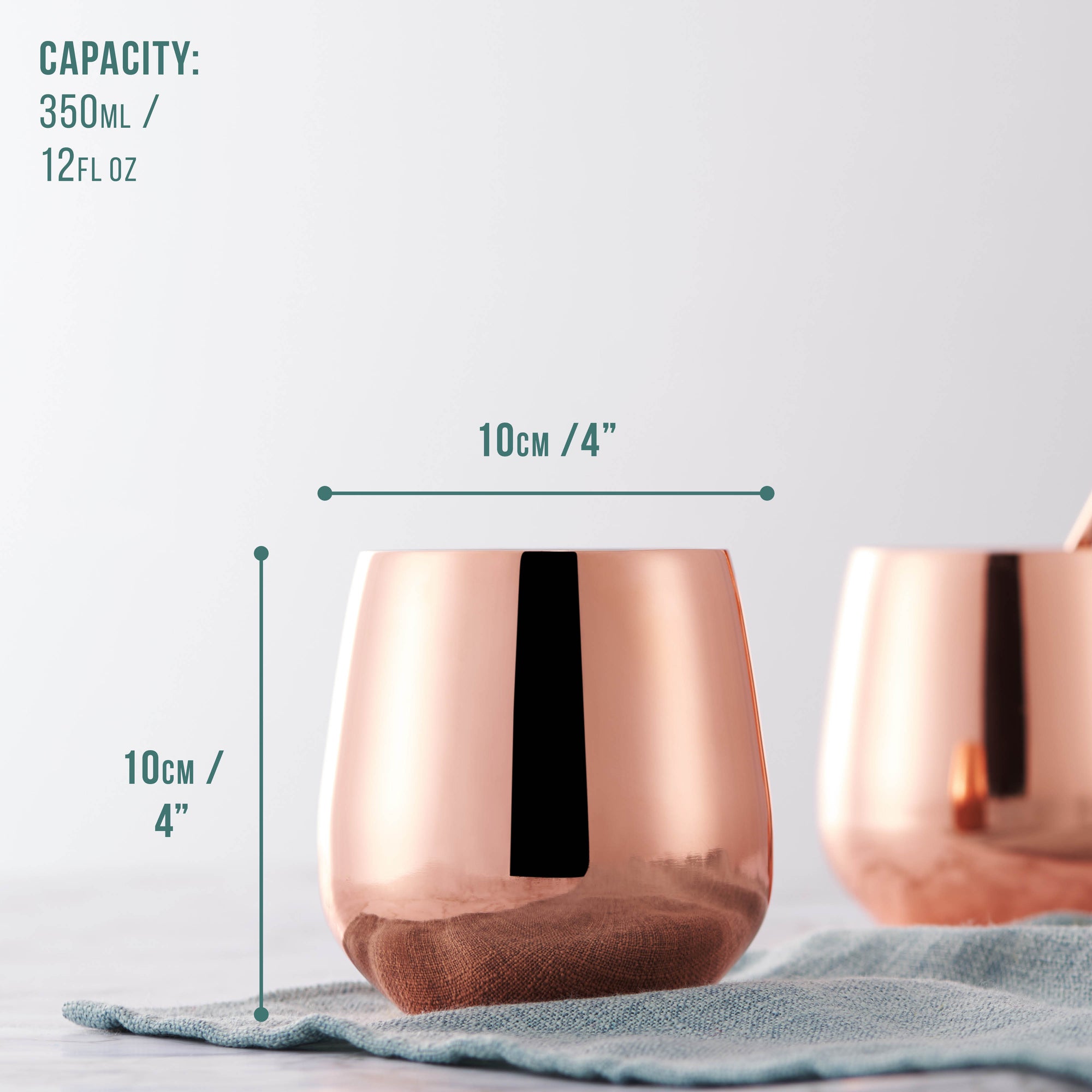 Stainless Steel Rose Gold Tumblers with Straws