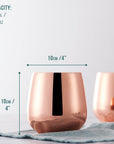 4 Rose Gold Stainless Steel Tumblers with Straws