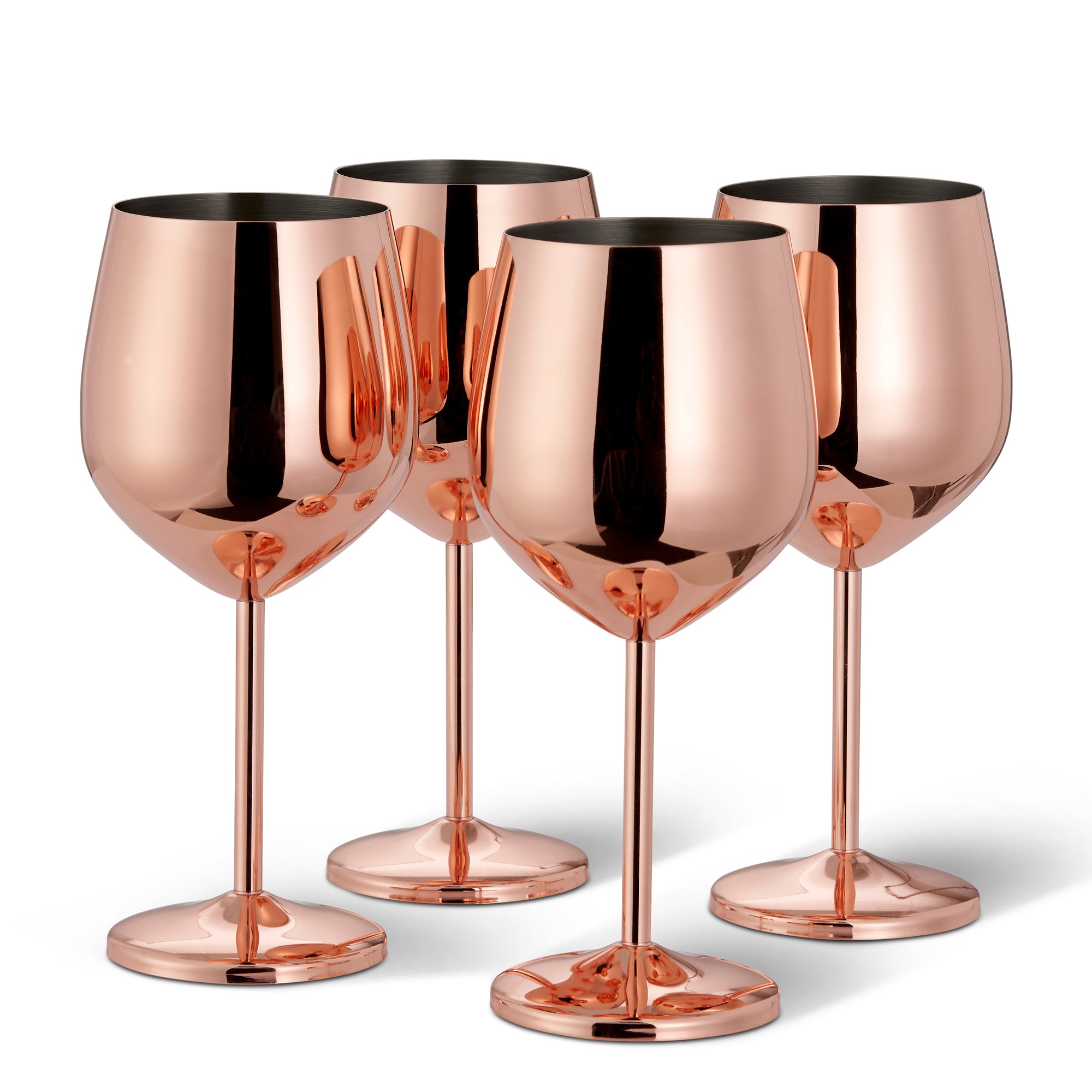 Stainless Steel Rose Gold Wine Glasses