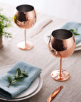 4 Rose Gold Stainless Steel Gin Glasses