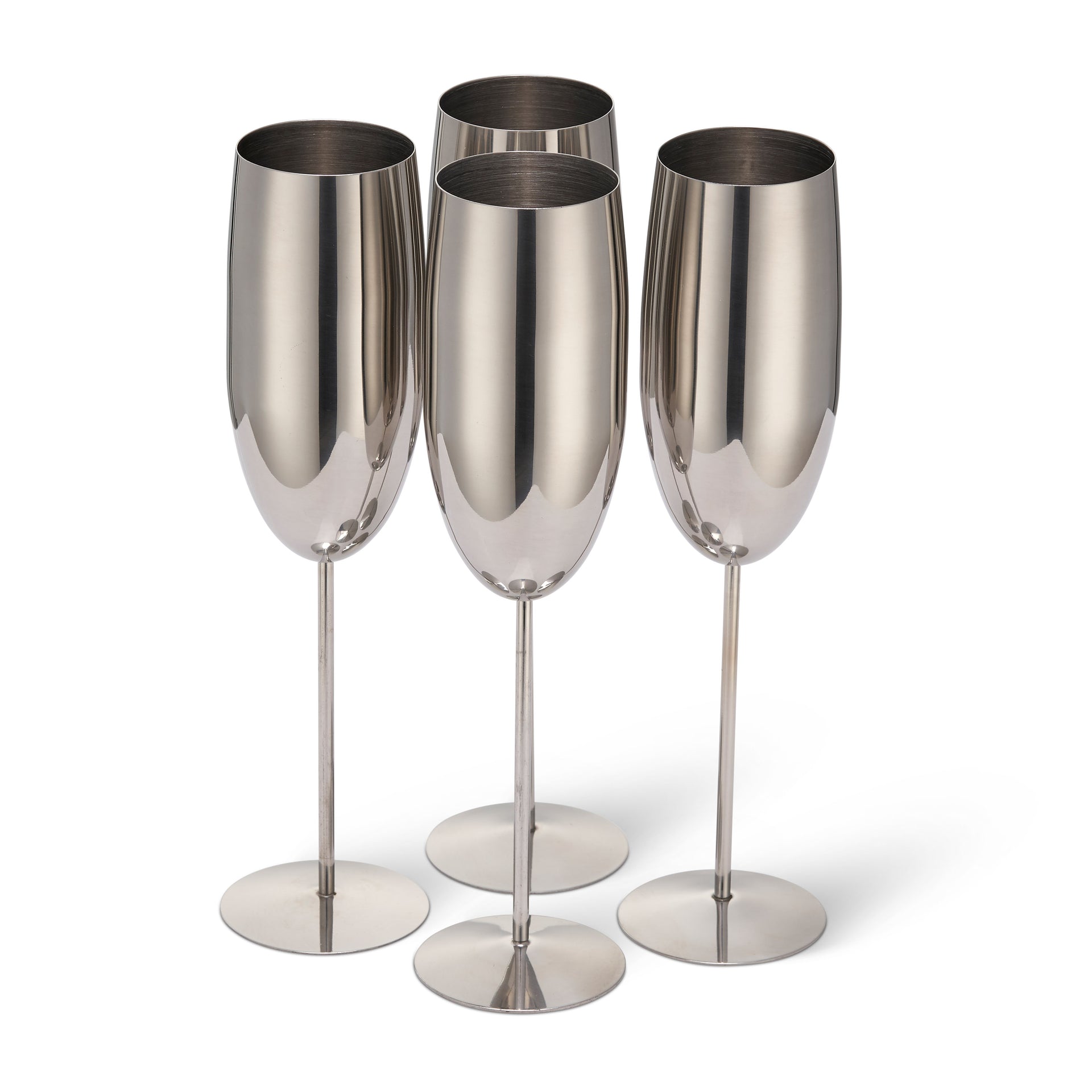 Set of 12 Stainless Steel Champagne Flutes Silver Champagne Glasses with  Box 8.5 oz Champagne Wine G…See more Set of 12 Stainless Steel Champagne