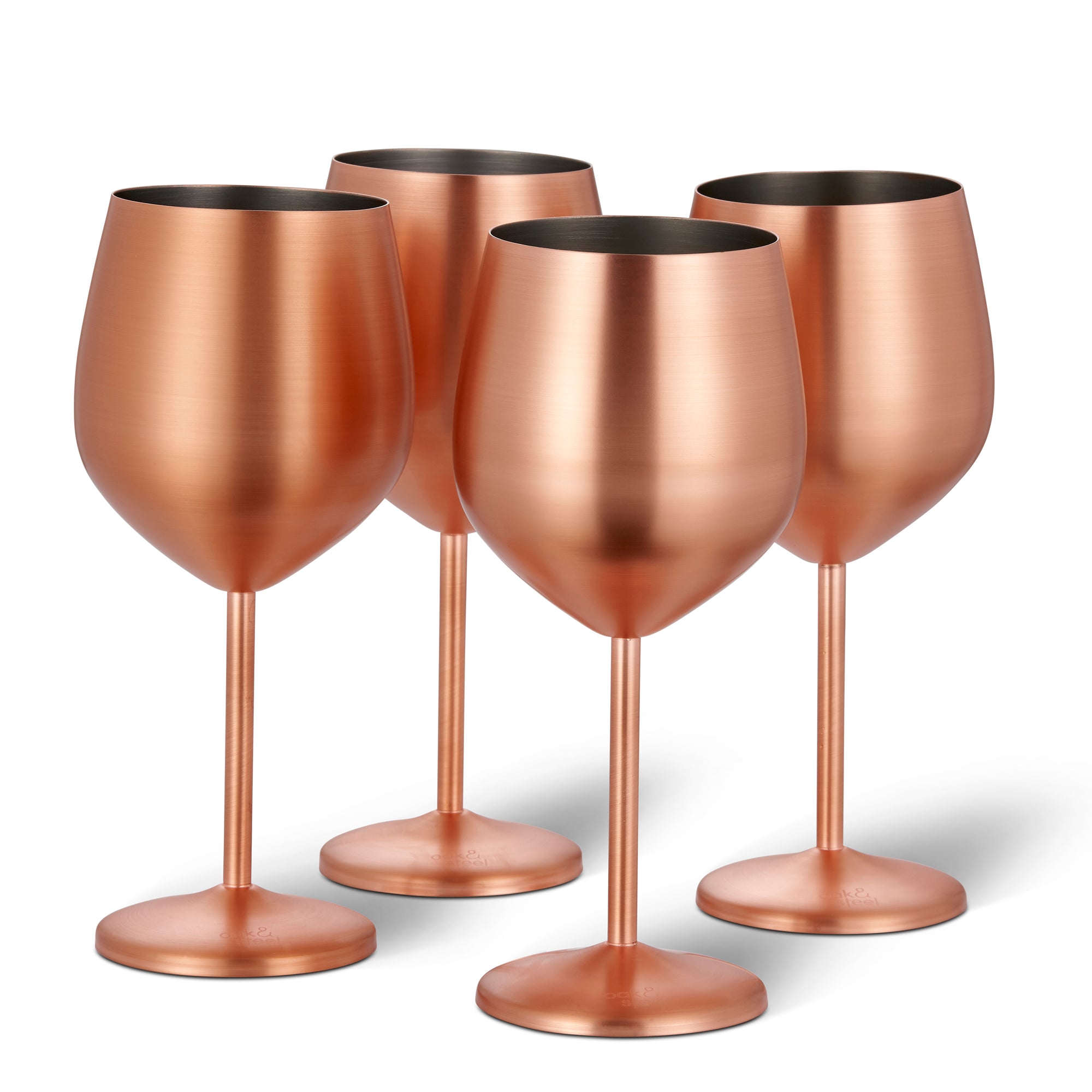 Stainless Steel Matte Rose Gold Wine Glasses